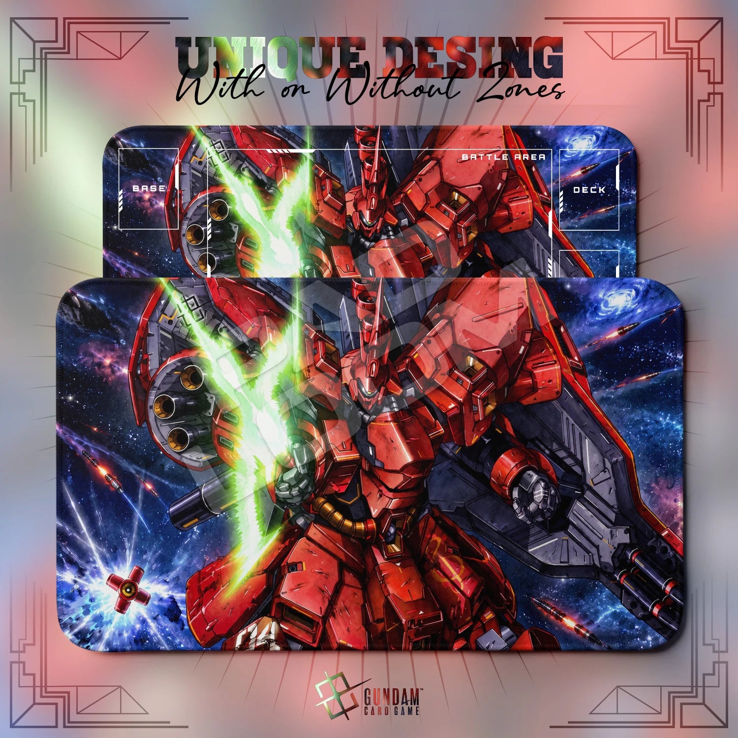 Sazabi Assault Playmat - Gundam TCG Card Game Mat