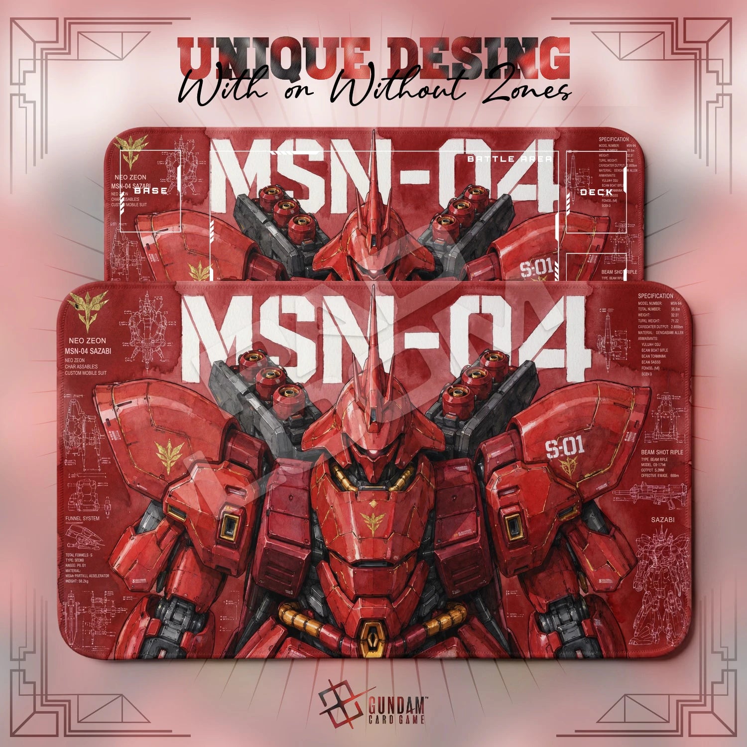 Sazabi MSN-04 Playmat - Gundam TCG Card Game Mat