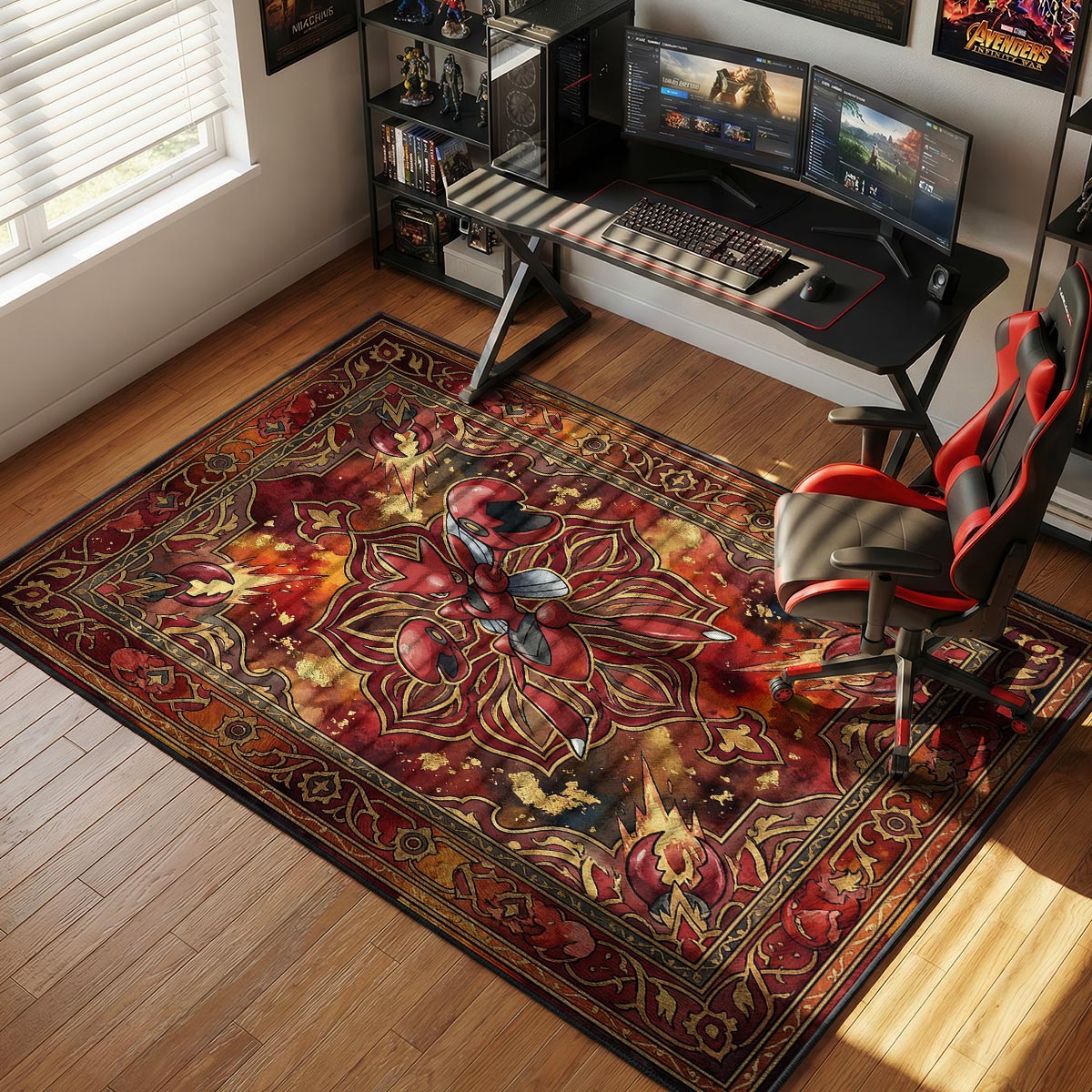 Arcanine Majestic Flame Chair rug — main product view