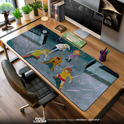 Scooby-Doo Mouse Pad, Mystery Gang Chase Cartoon Desk Mat