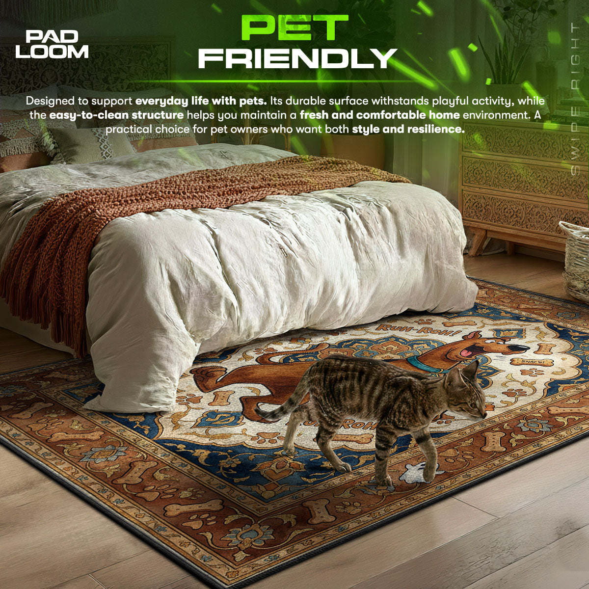 Scooby Ruh themed area rug for home decor fans