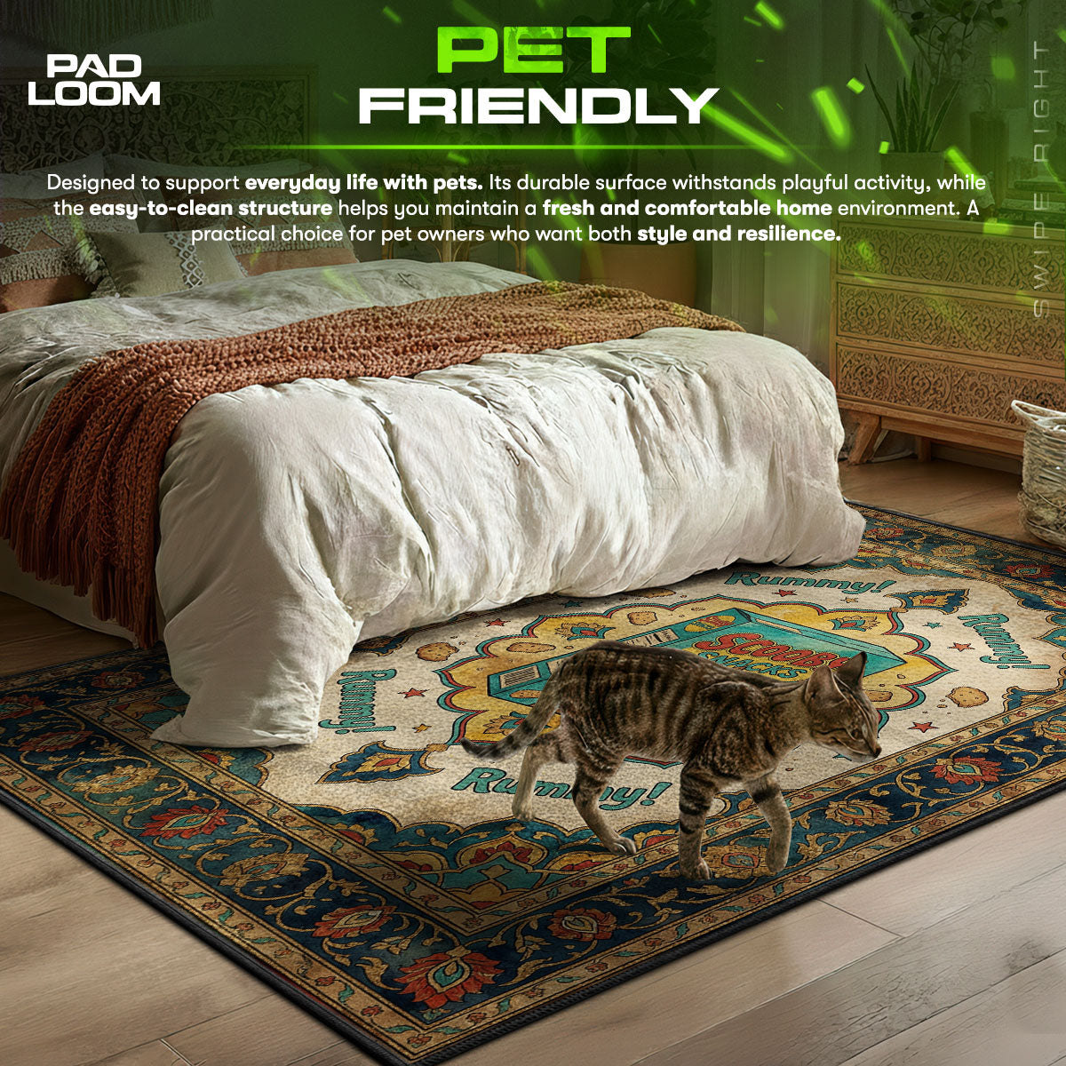 Scooby Snacks themed area rug for home decor fans