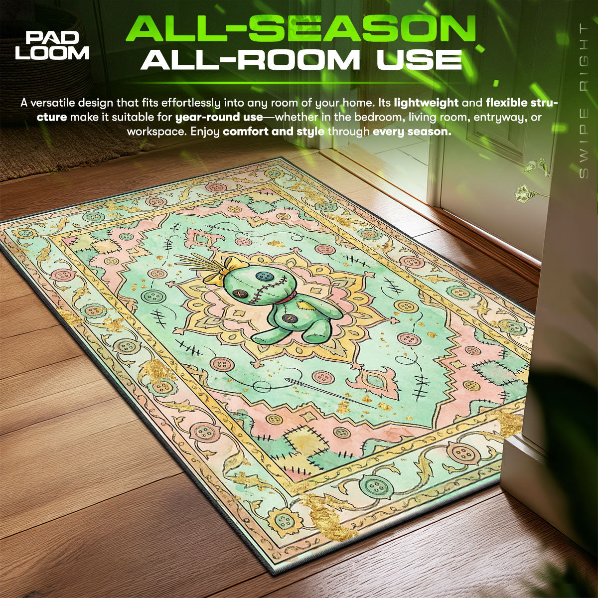 Detailed close-up of Scrump rug pattern