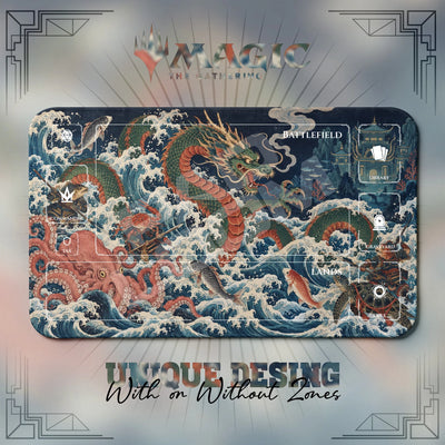 Sea Dragon Ukiyo-e Playmat - MTG Magic Mat