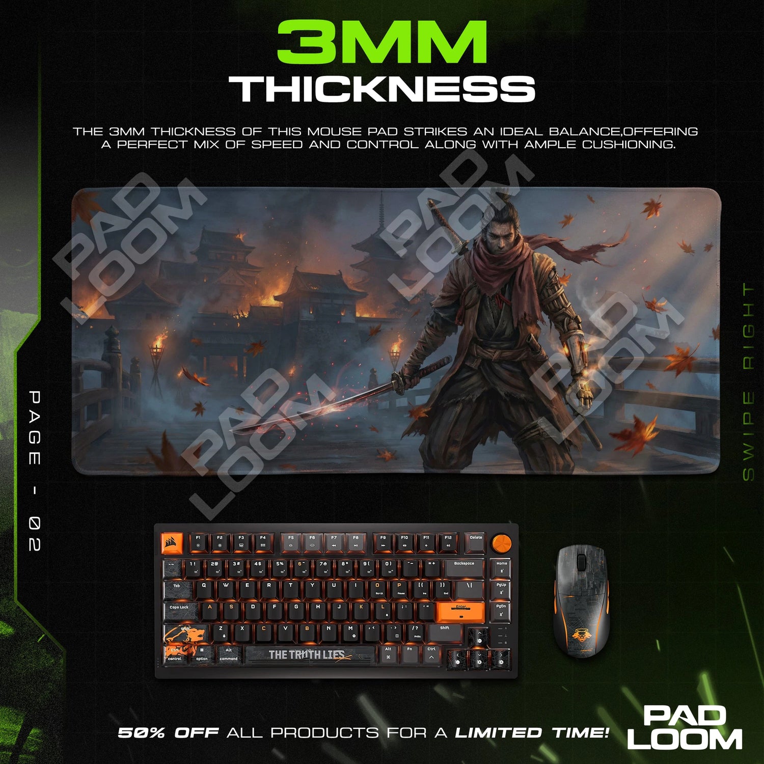 Sekiro Burning Keep Mouse Pad - Sekiro Desk Mat