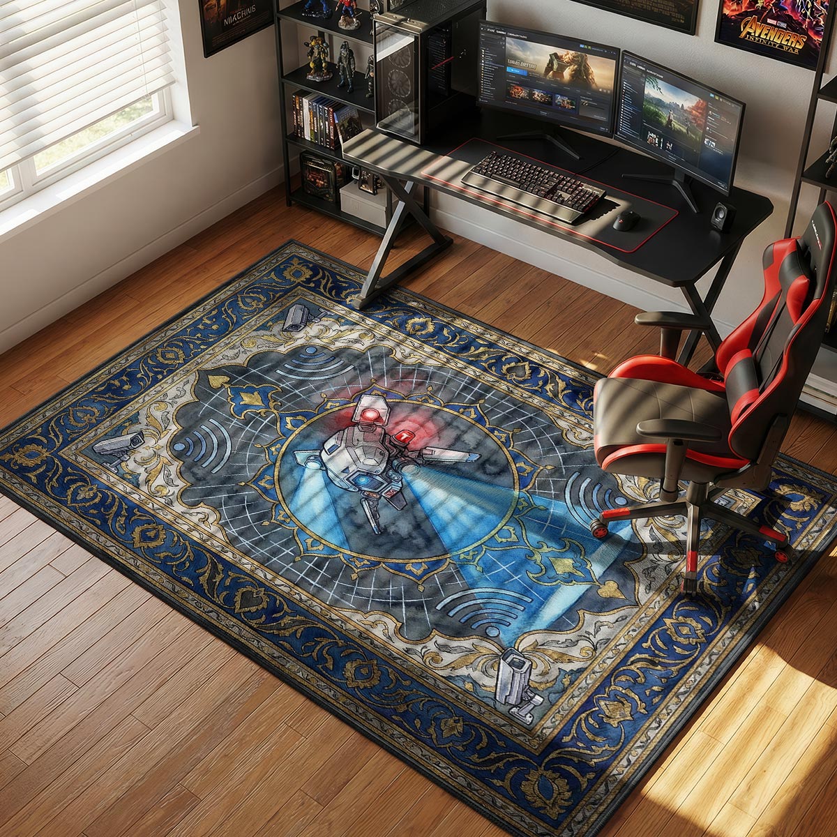 Sentinel Drone Scan Stray Chair rug — main product view