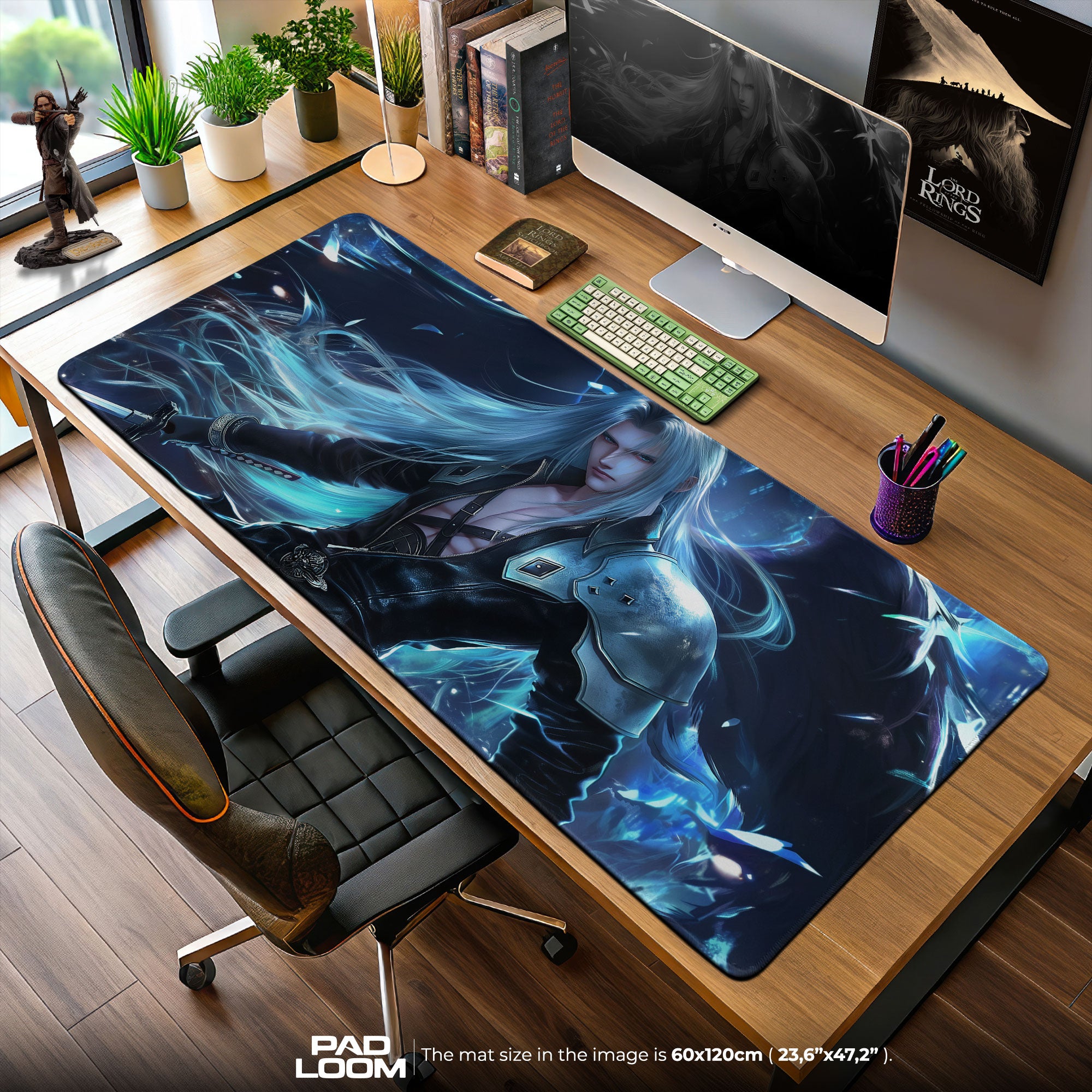 Sephiroth Sword Draw Mouse Pad, Final Fantasy VII Gaming Desk Mat