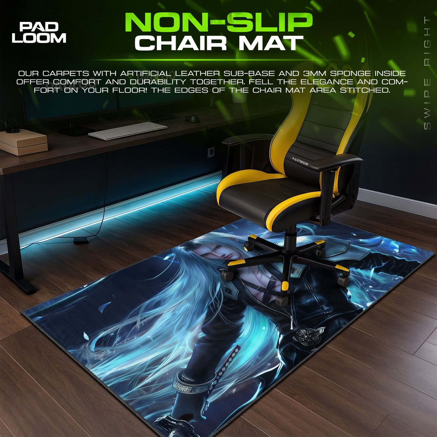 Sephiroth Sword Draw Mouse Pad, Final Fantasy VII Gaming Desk Mat Padloom