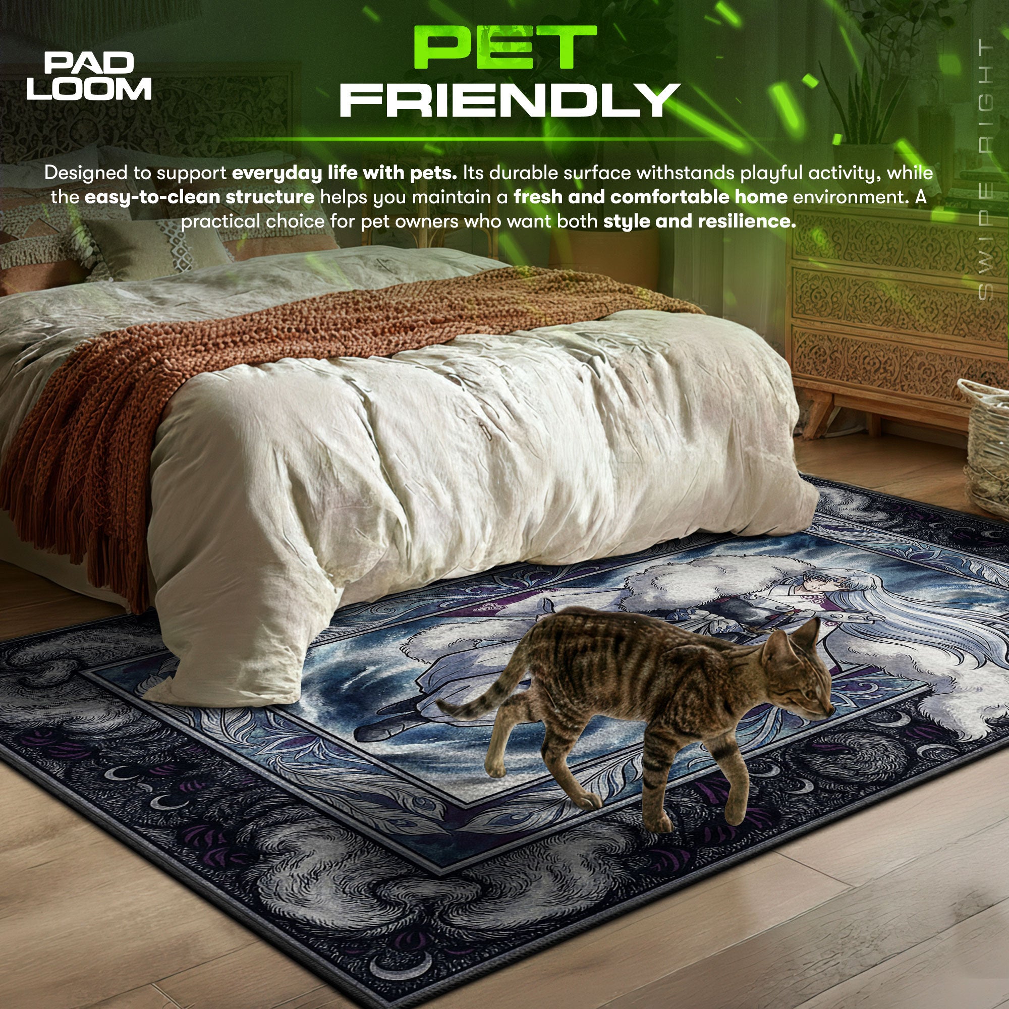 Sesshomaru Tötungsperfektion Teppich - Inuyasha Stuhlmatte