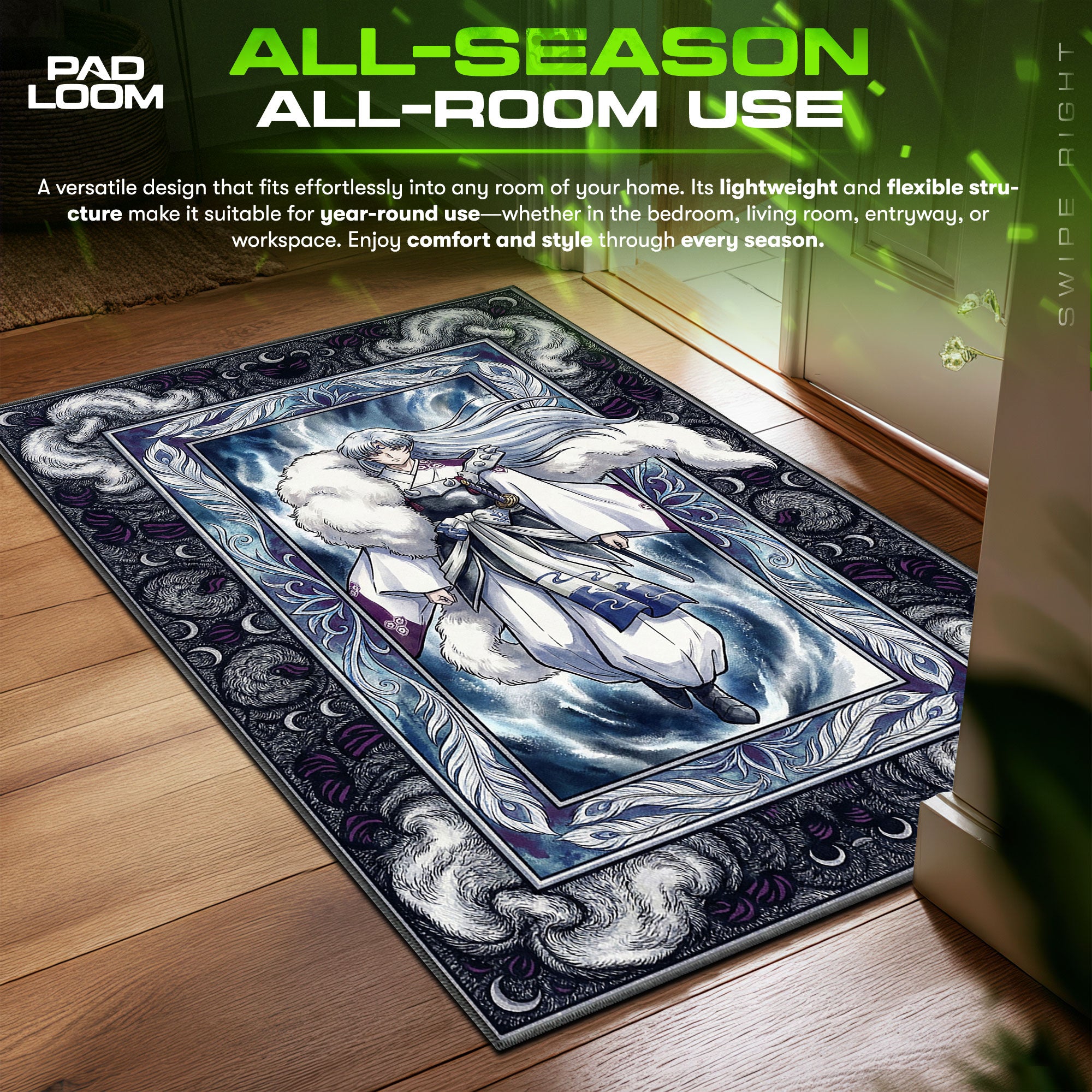 Sesshomaru Tötungsperfektion Teppich - Inuyasha Stuhlmatte