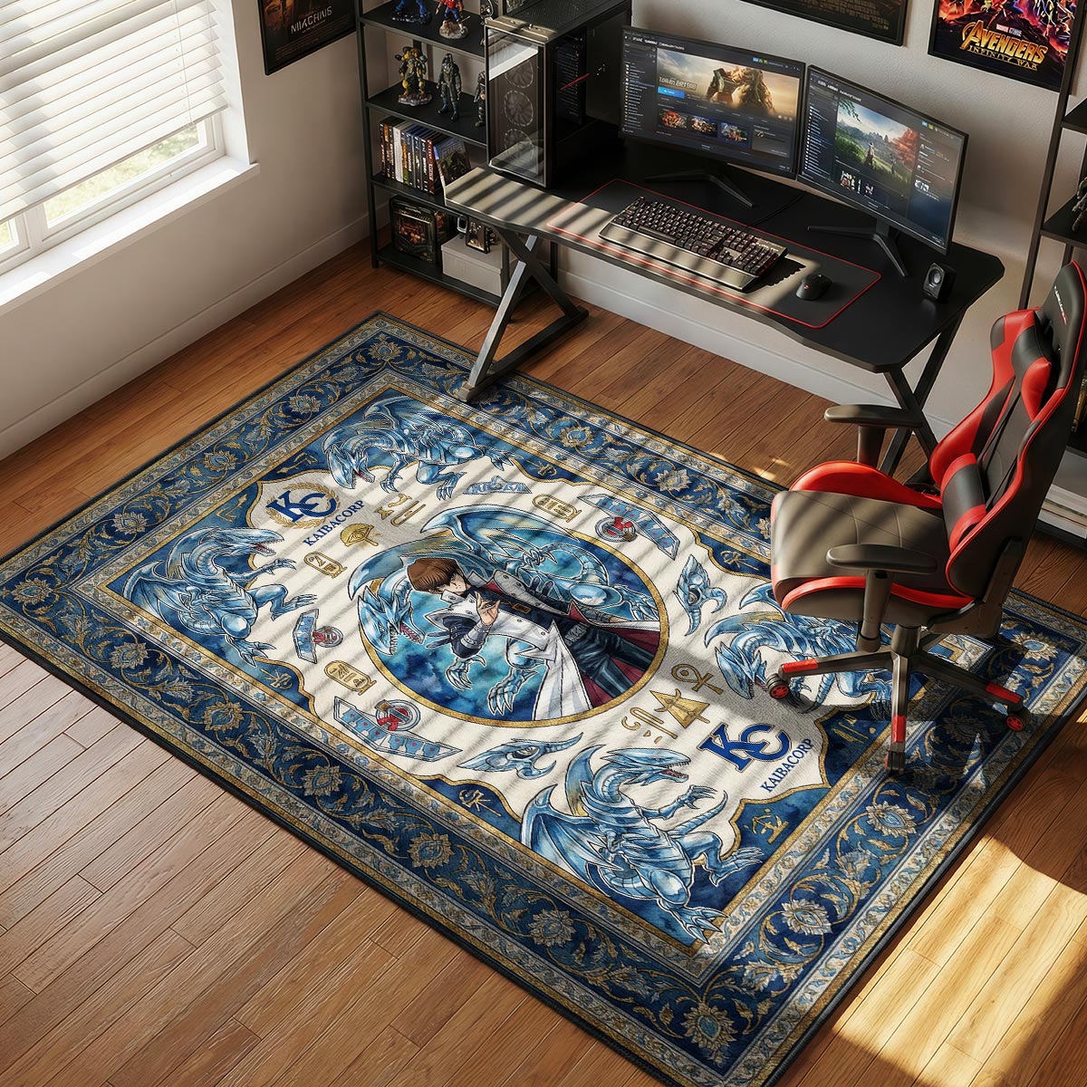 Seto Kaiba Blauäugiger Beschwörungsmatte - Yu-Gi-Oh! Stuhlunterlage