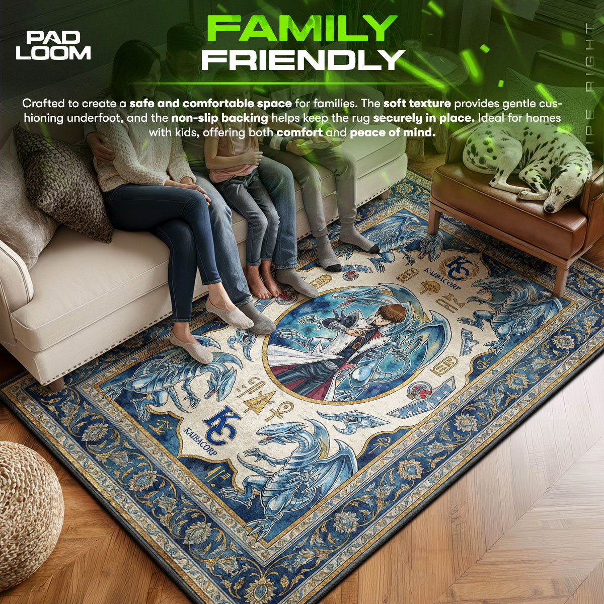 Seto Kaiba Blauäugiger Beschwörungsmatte - Yu-Gi-Oh! Stuhlunterlage