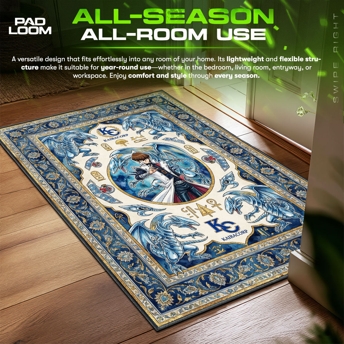 Seto Kaiba Blauäugiger Beschwörungsmatte - Yu-Gi-Oh! Stuhlunterlage