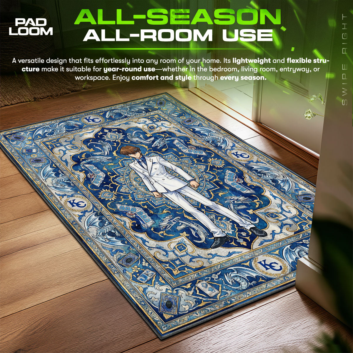 Seto Kaiba Weißer Anzug Teppich - Yu-Gi-Oh! Stuhlunterlage