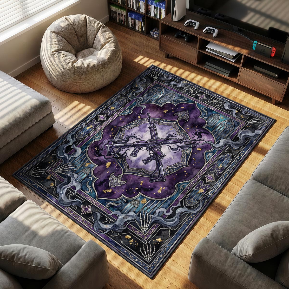 Shadow Arsenal Phantom Rug - Valorant Chair Mat