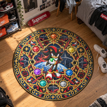 Shadow Emerald Round Rug - Sonic Chair Mat