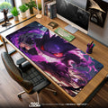 Shadow Surge Gengar Mouse Pad, Ghost Pokémon Gaming Desk Mat Padloom
