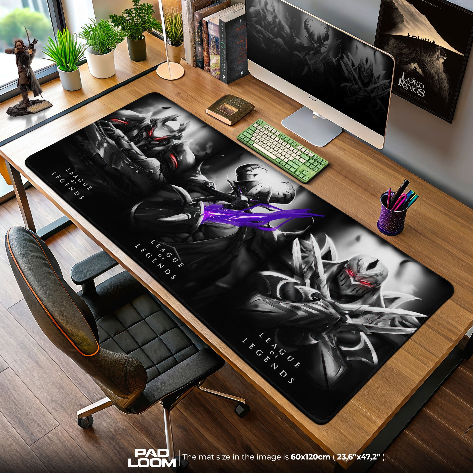 Shadow Triad Mouse Pad, League Dark Assassin Gaming Desk Mat
