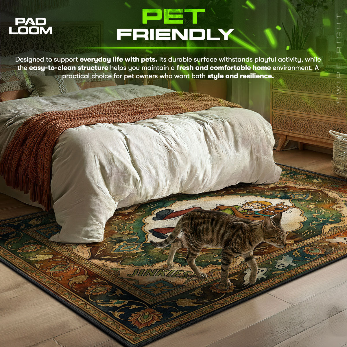 Shaggy Scooby themed area rug for home decor fans