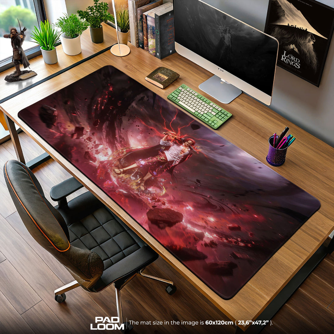 Shanks Mouse Pad - Haki Storm Anime Desk Mat Padloom