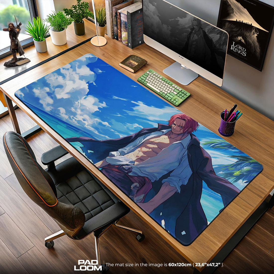 Shanks Mouse Pad - Dark Conqueror Anime Desk Mat Padloom