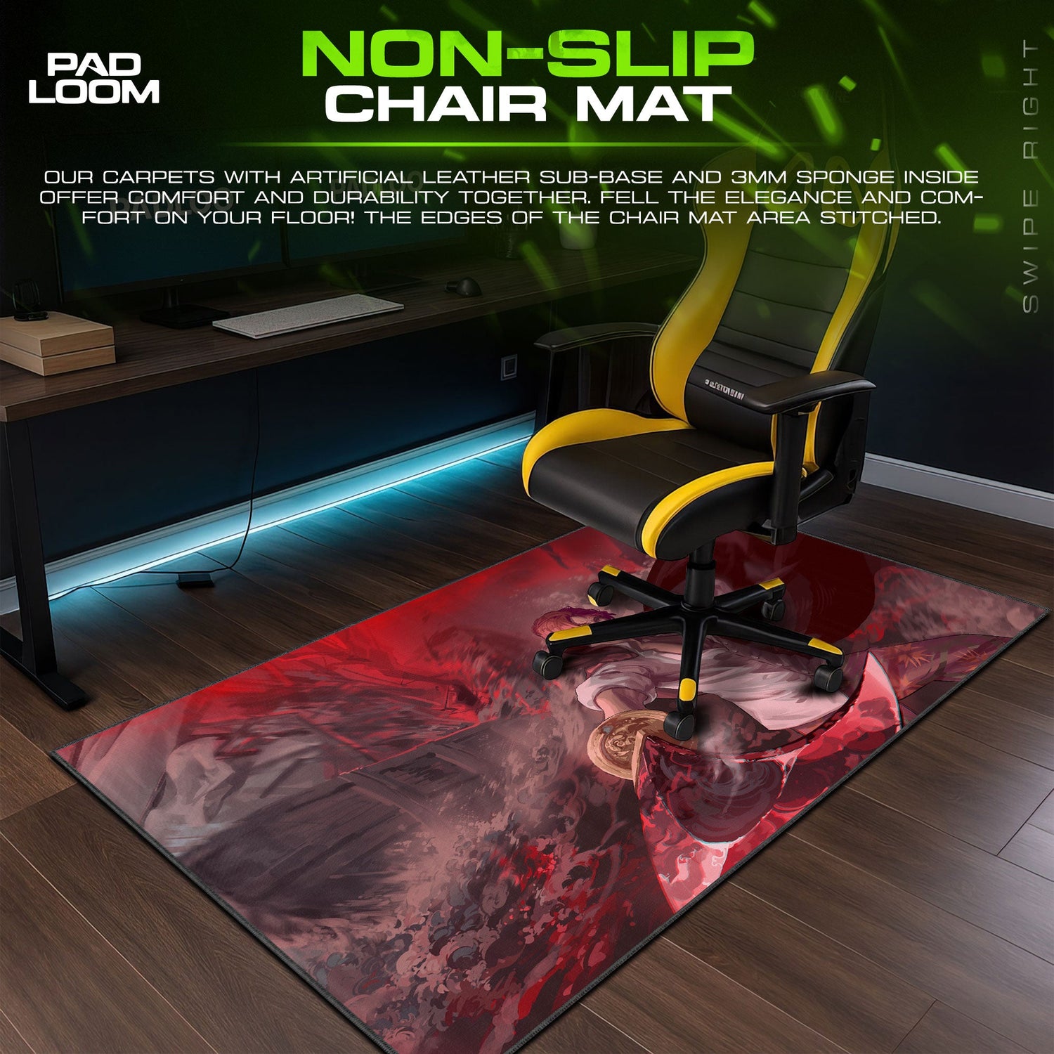 One Piece Yonko Mouse Pad - Pirate Legends Desk Mat Padloom