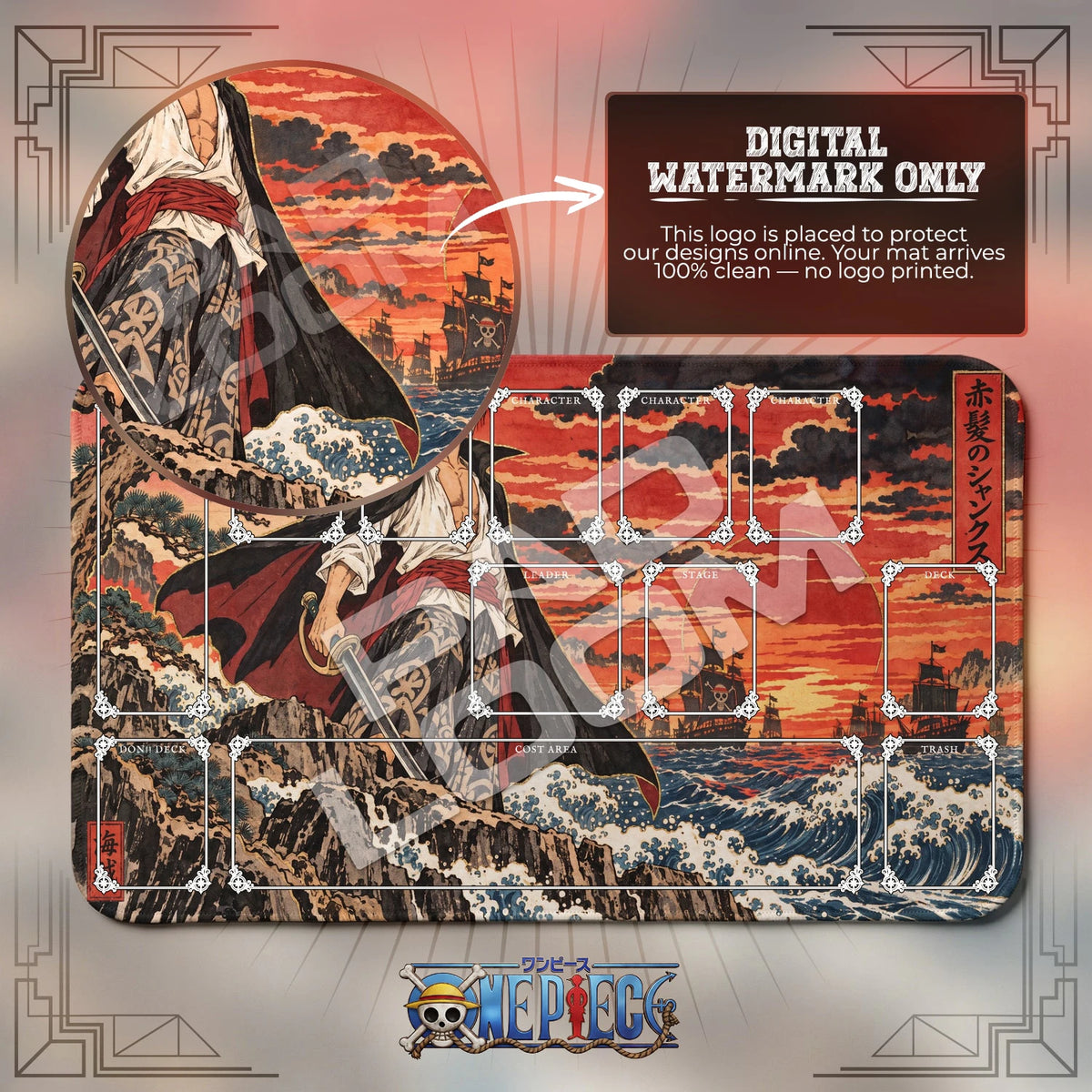 Shanks Red Hair Playmat - One Piece Mat