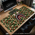 Shark Bape Mouse Pad - Camo Streetwear Gaming Desk Mat Padloom