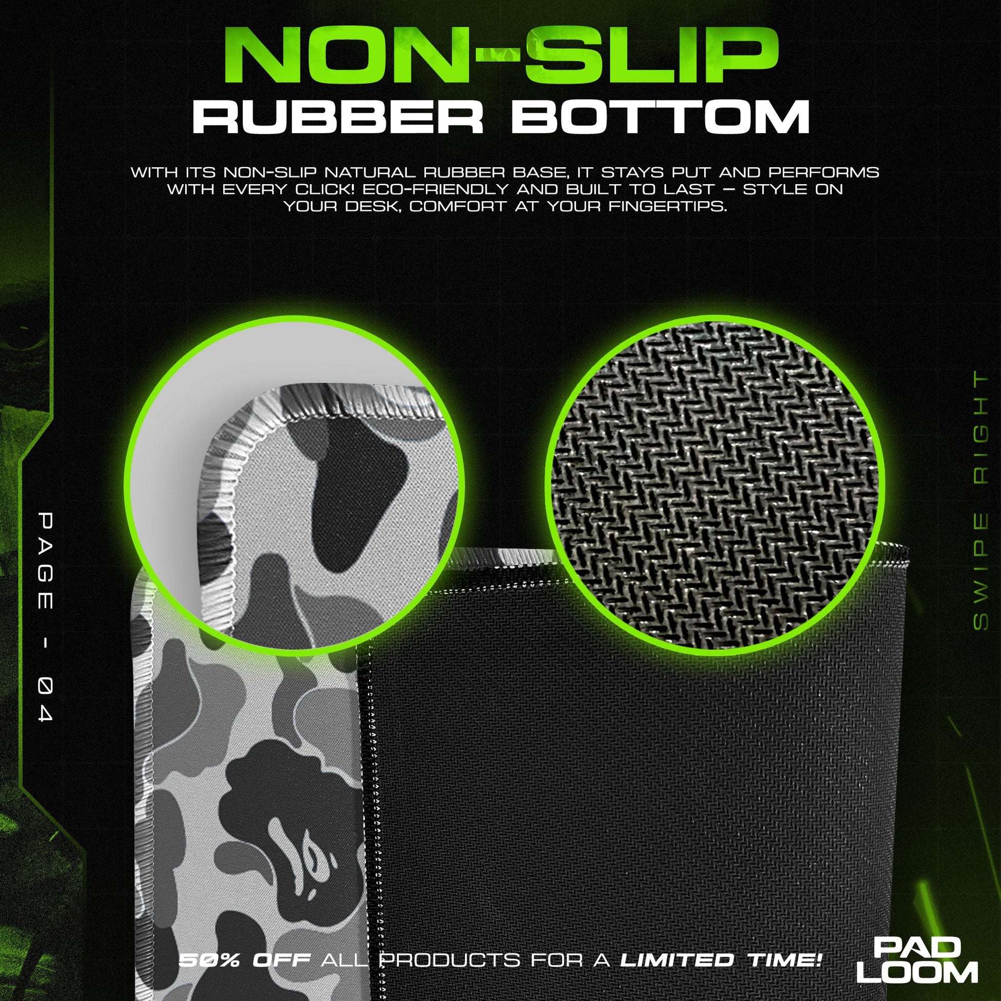 Shark Bape Mouse Pad - Gray Camo Sneakerhead Gaming Desk Mat Padloom