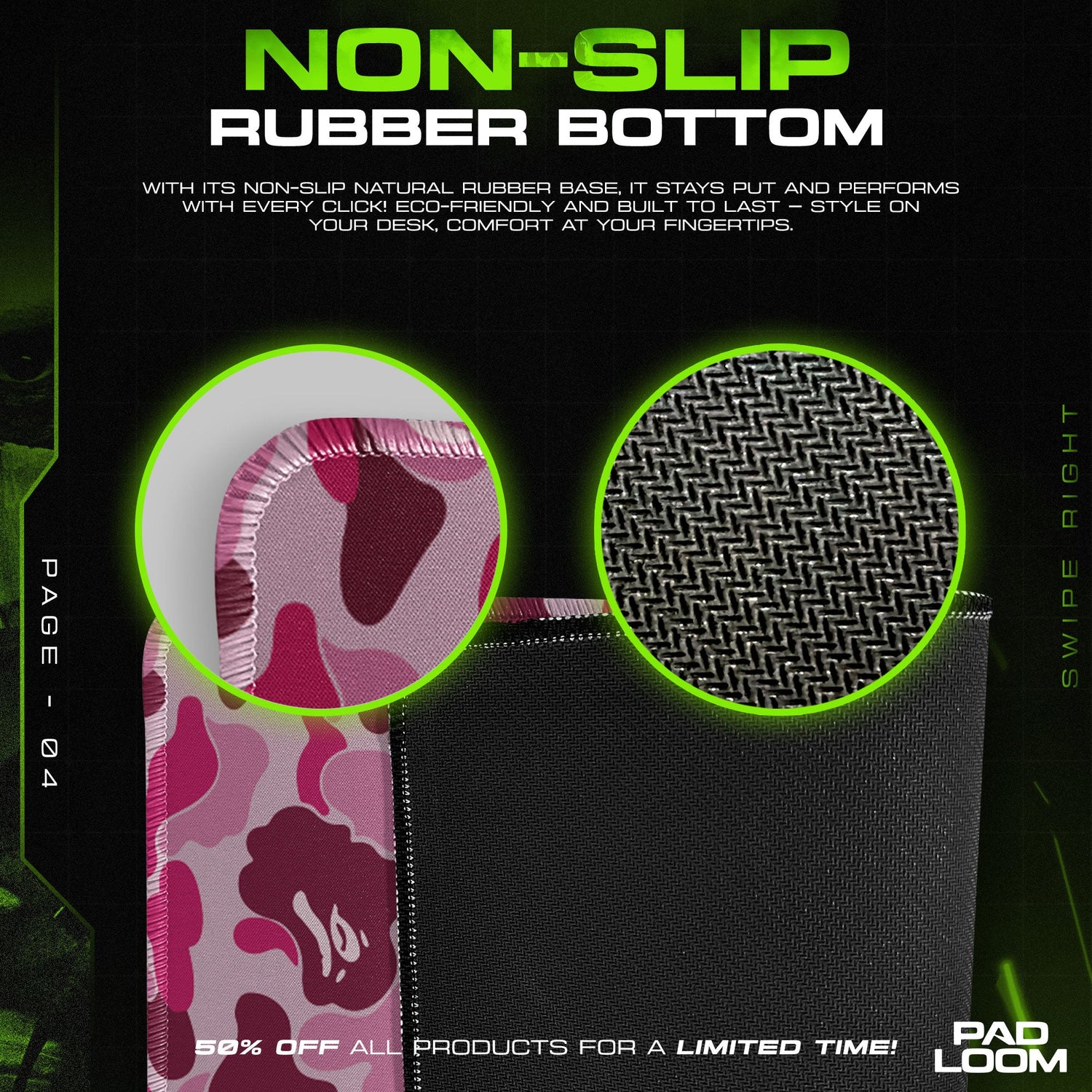 Shark Bape Mouse Pad - Pink Camo Sneakerhead Gaming Desk Mat Padloom