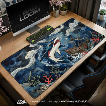 Sharpedo Shipwreck Mouse Pad - Pokemon Desk Mat