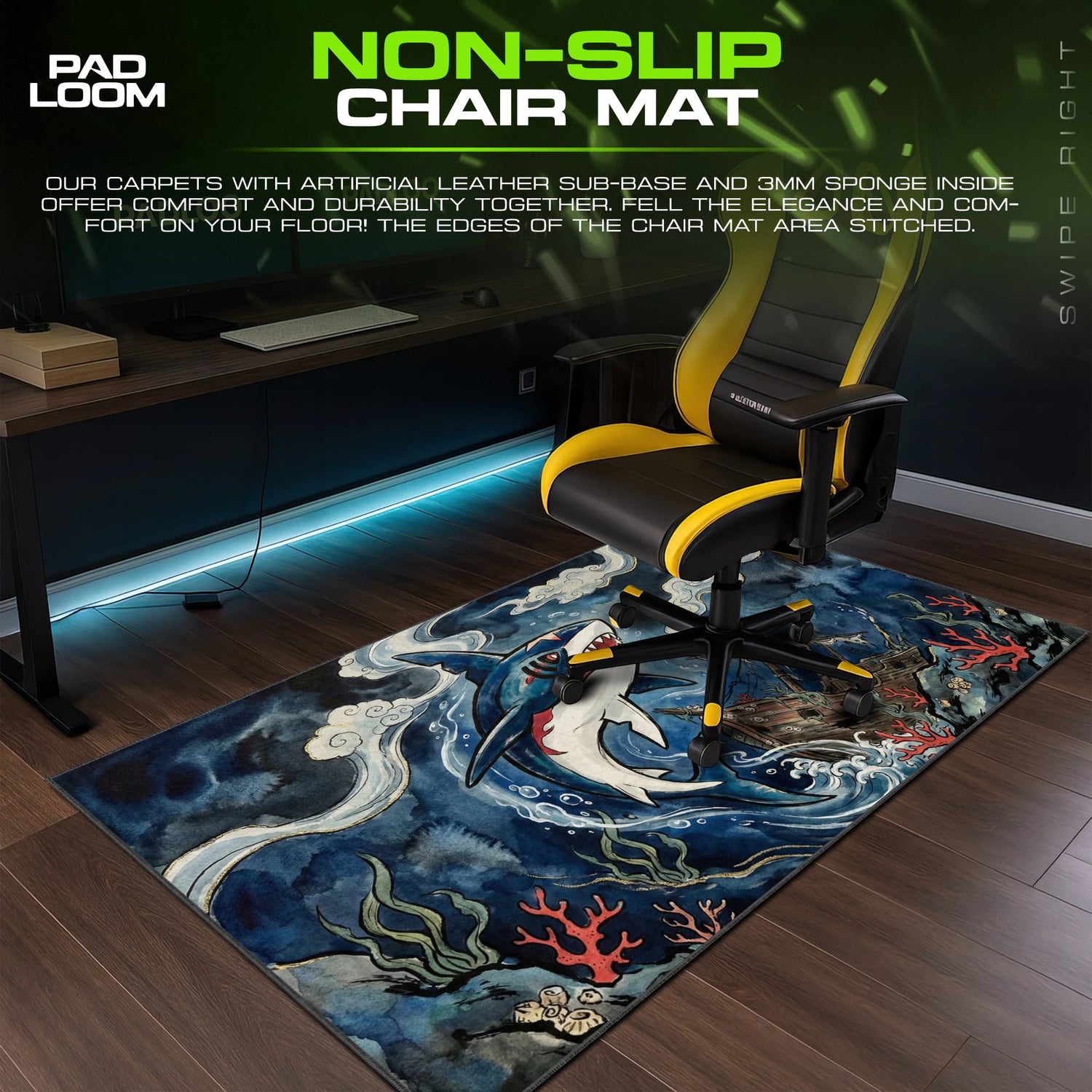 Sharpedo Shipwreck Mouse Pad - Pokemon Desk Mat