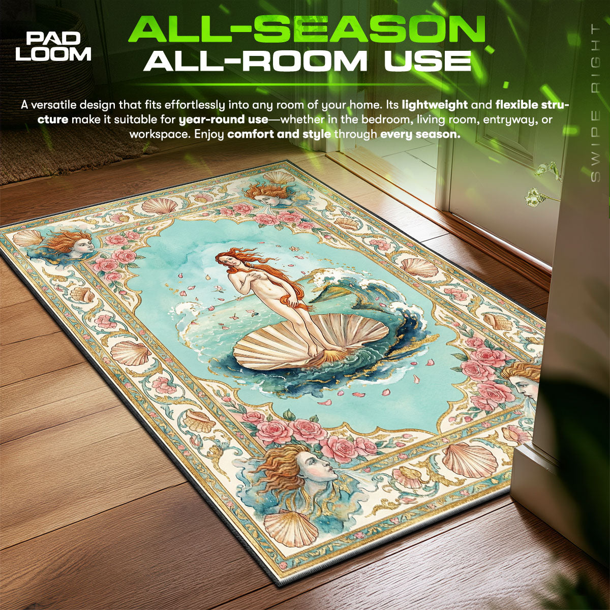Detailed close-up of Shell rug pattern