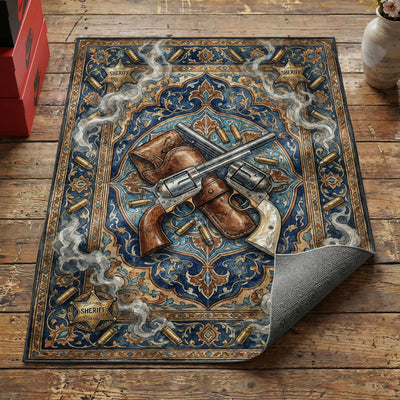 Sheriff's Revolvers Rug — Western Frontier Area Rug