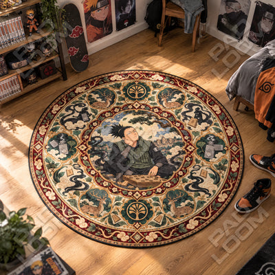 Shikamaru Shogi Round Rug - Naruto Chair Mat