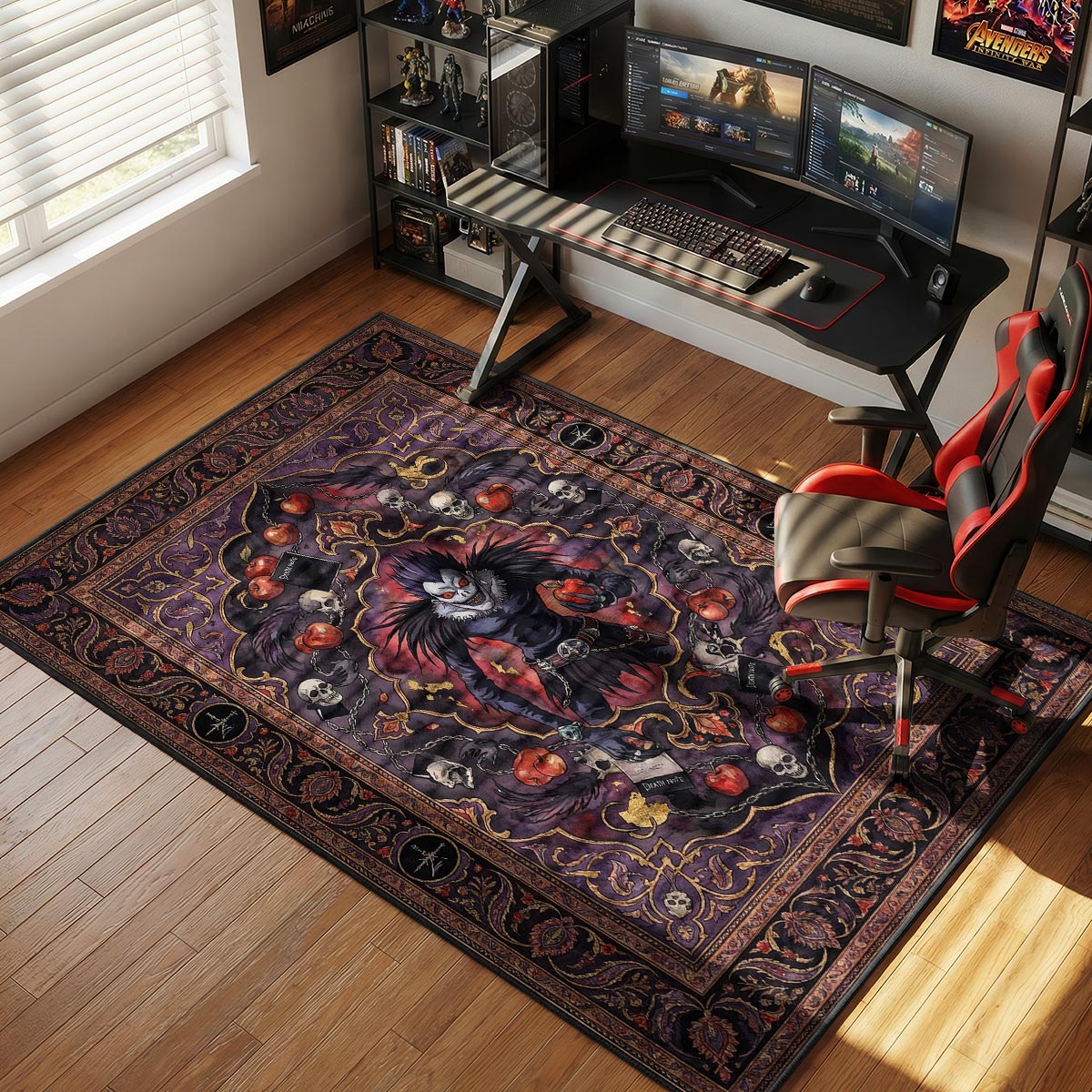 Death Note Rug Shinigami Ryuk Rug - Death Note Chair Mat | Padloom