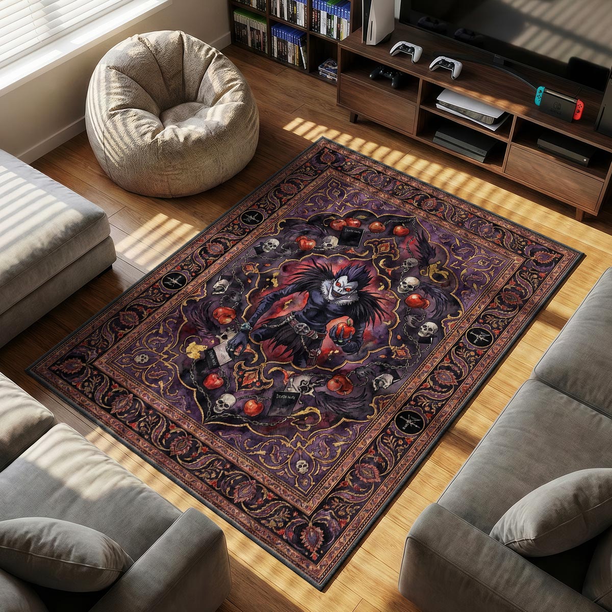 Shinigami Ryuk Rug - Death Note Chair Mat | Padloom