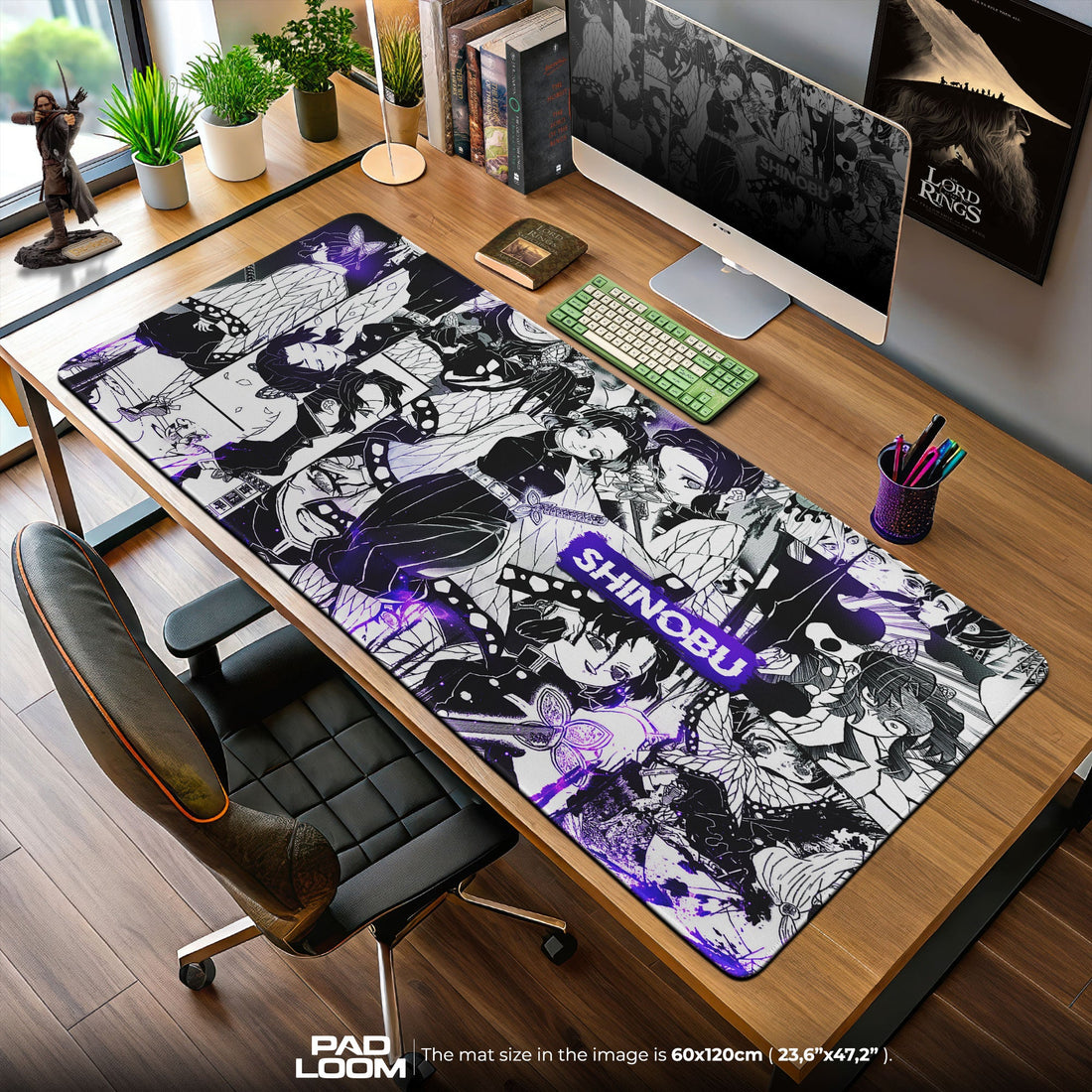 Shinobu Kocho Mouse Pad - Butterfly Hashira Anime Desk Mat Padloom