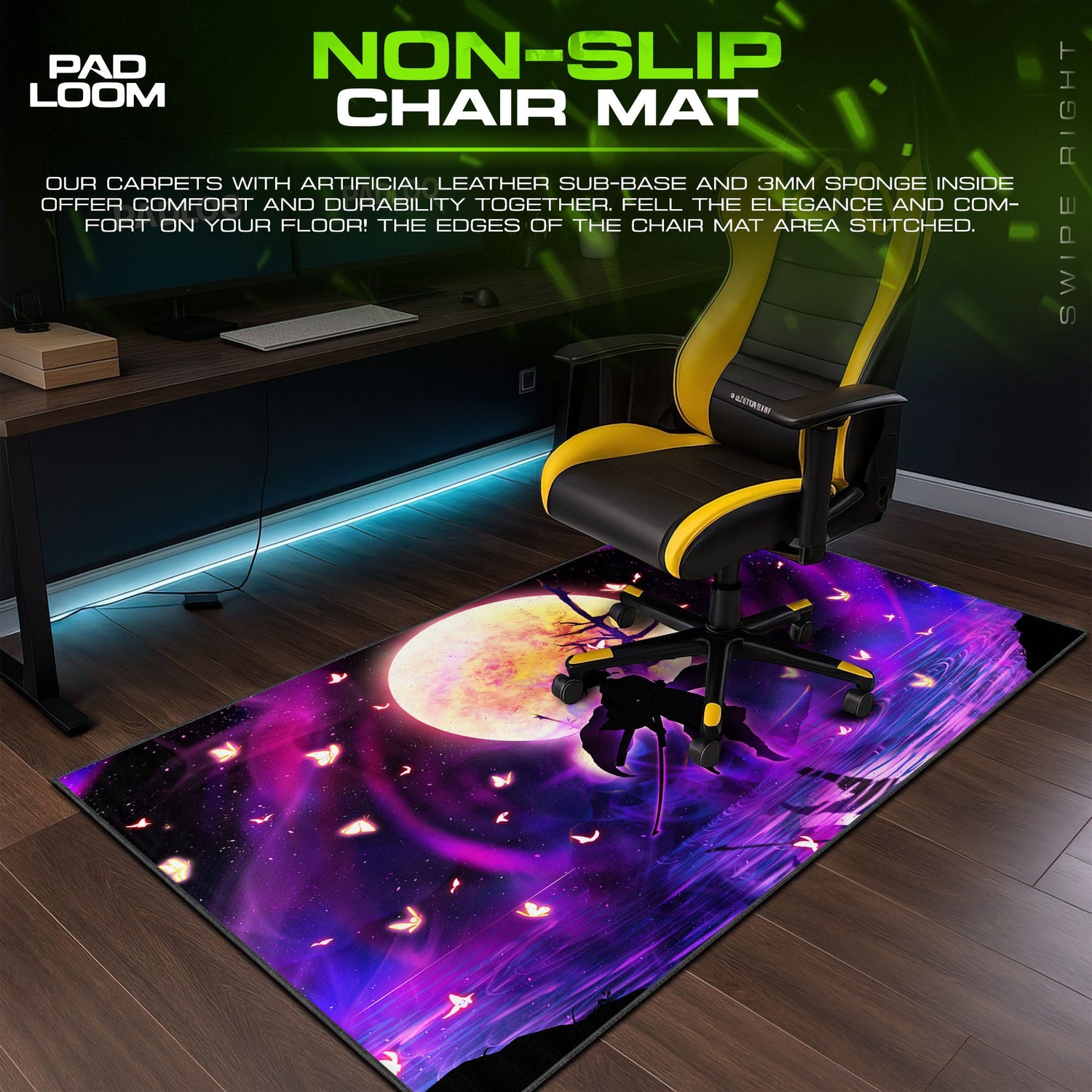 Shinobu Kocho Mouse Pad - Butterfly Hashira Anime Desk Mat Padloom