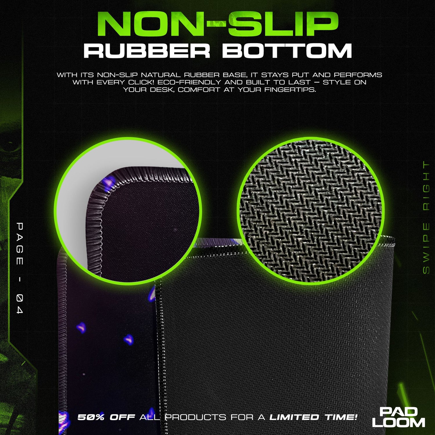 Shinobu Kocho Mouse Pad - Moonlight Grace Anime Desk Mat Padloom