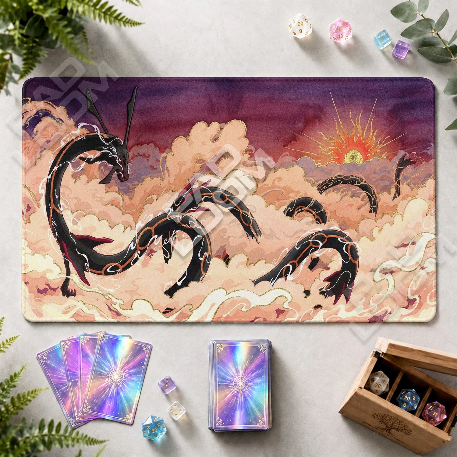 Shiny Rayquaza Playmat - Pokemon TCG Mat - view 2
