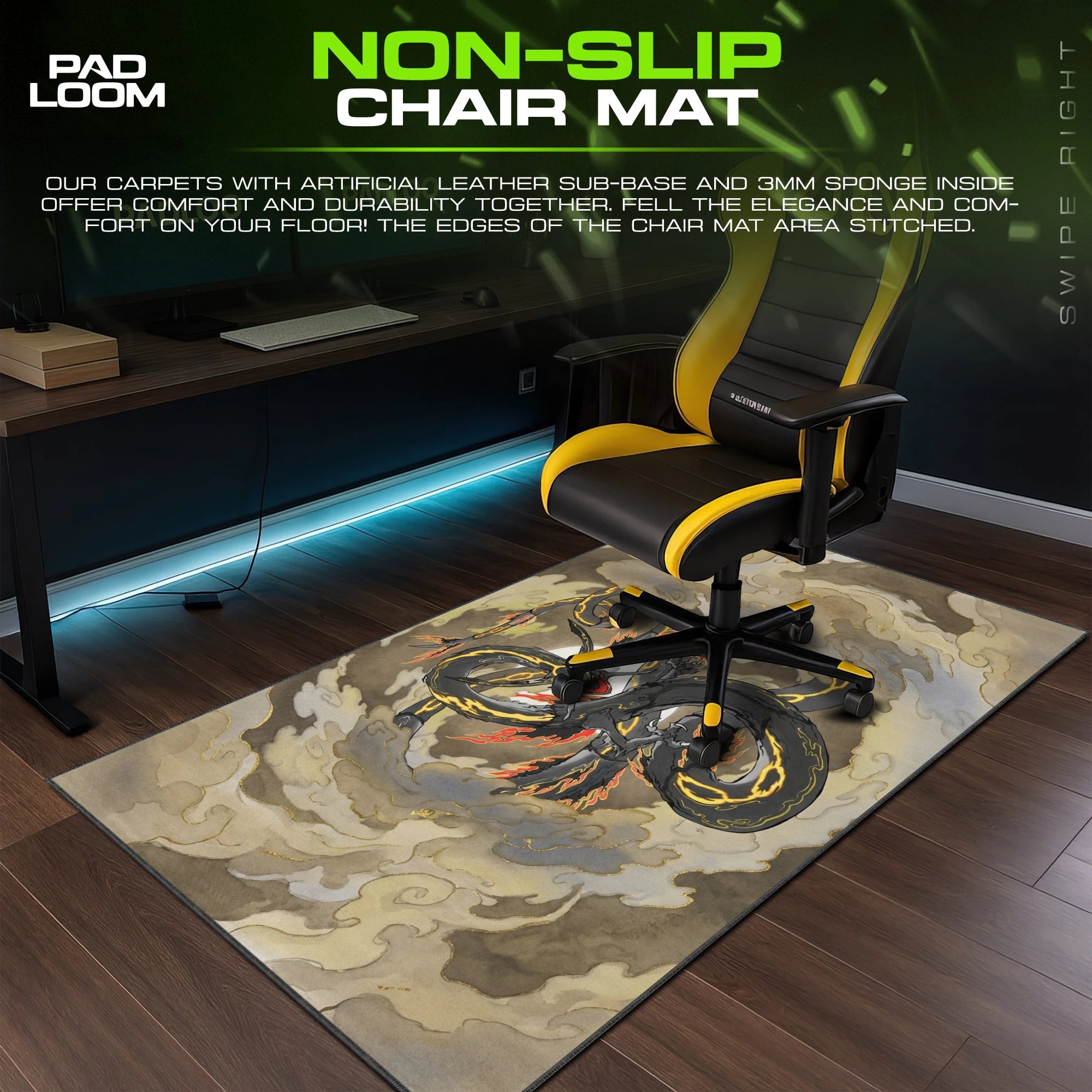 Shiny Rayquaza Storm Mouse Pad - Pokemon Desk Mat
