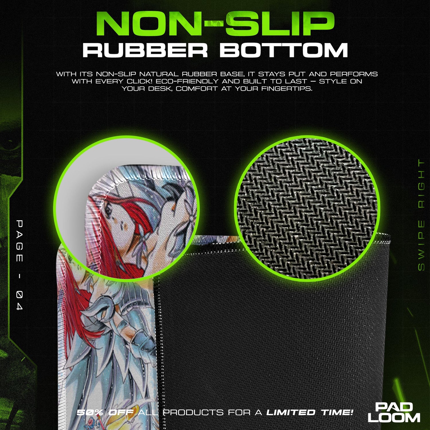 Shonen Jump Mouse Pad, Anime Legends Gaming Desk Mat Padloom
