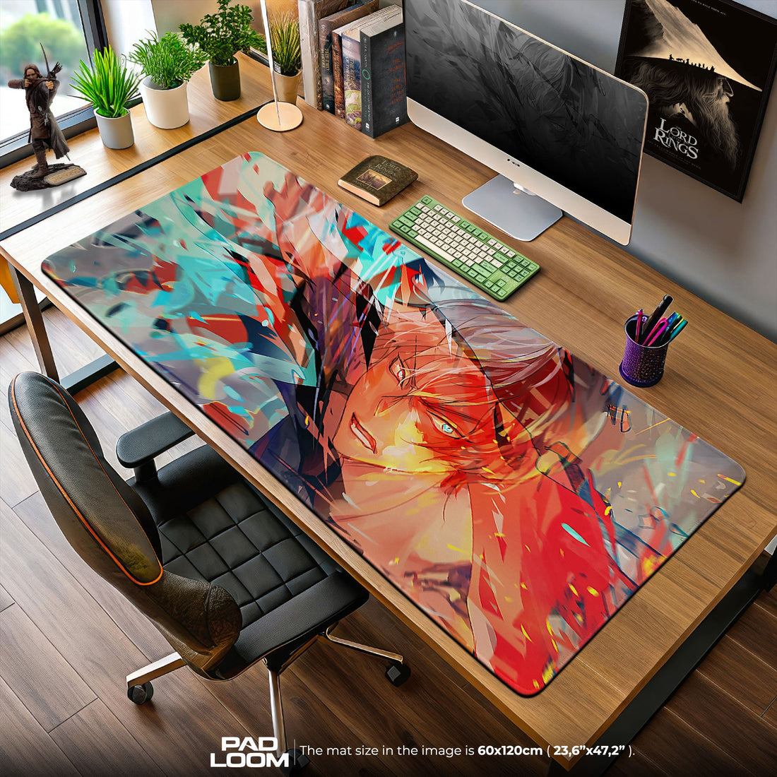 Shoto Todoroki Mouse Pad - Elemental Fury Anime Desk Mat Padloom
