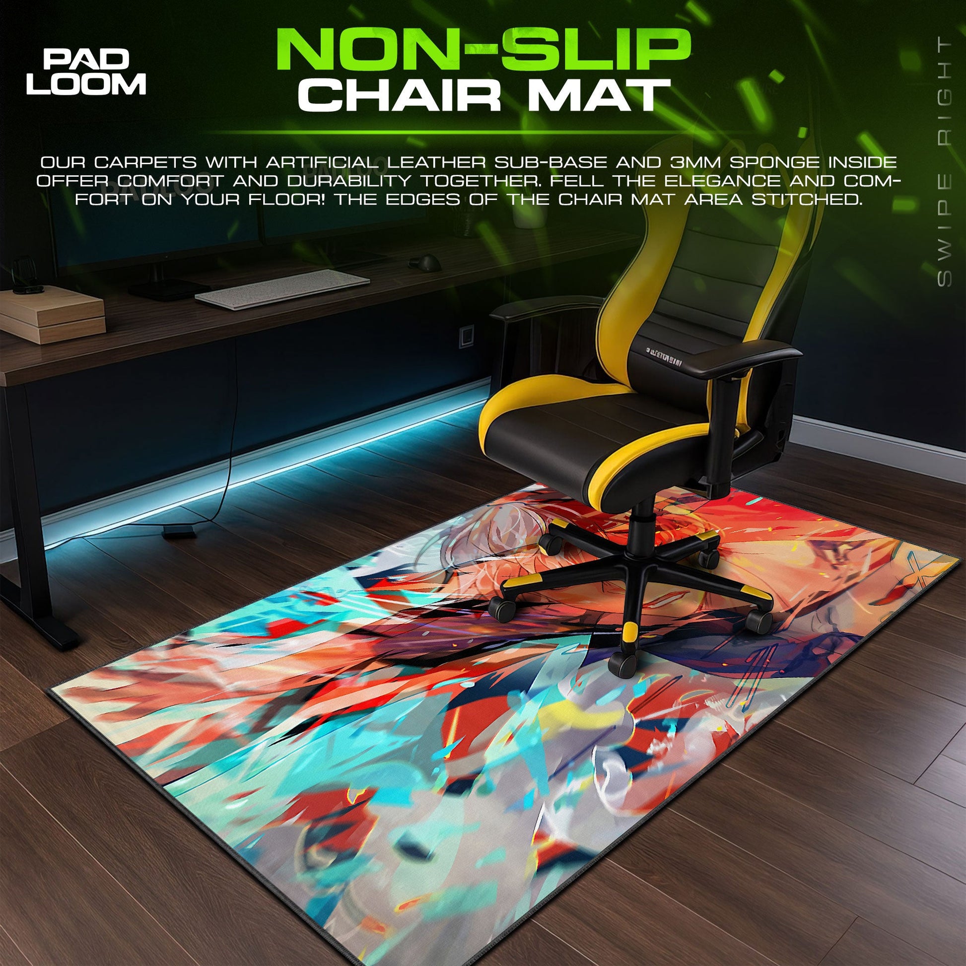 Shoto Todoroki Mouse Pad - Elemental Fury Anime Desk Mat Padloom