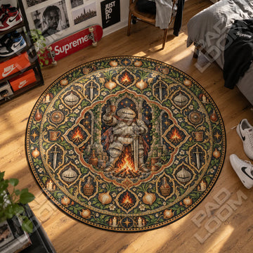 Siegmeyer Bonfire Round Rug - Dark Souls Chair Mat