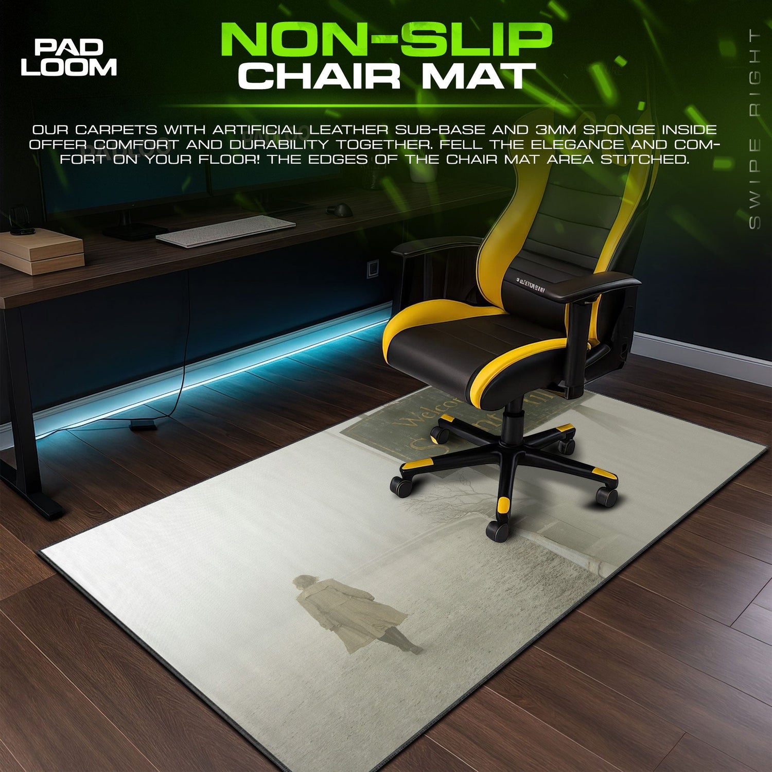Silent Hill Welcome Sign Mouse Pad, Game Fog Gaming Desk Mat Padloom