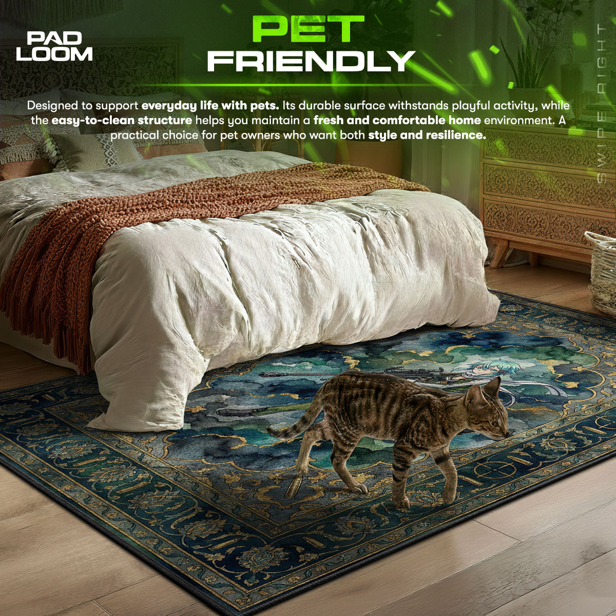 Sinon Sniper Action Rug - Sword Art Online Chair Mat