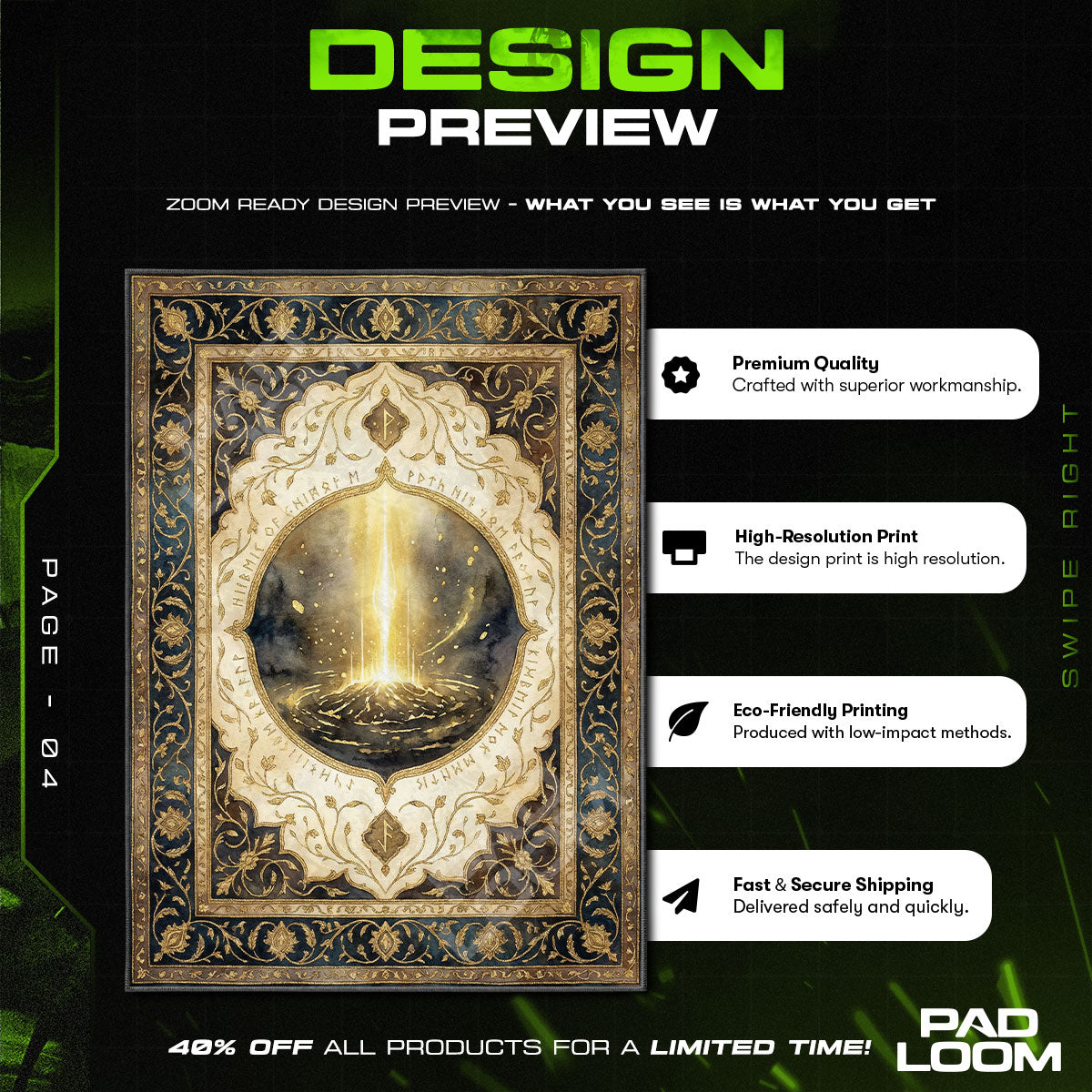 Site of Grace Sanctuary Rug - Elden Ring Chair Mat