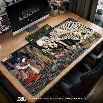 Skeleton Specter Mouse Pad - Ukiyo-e Desk Mat